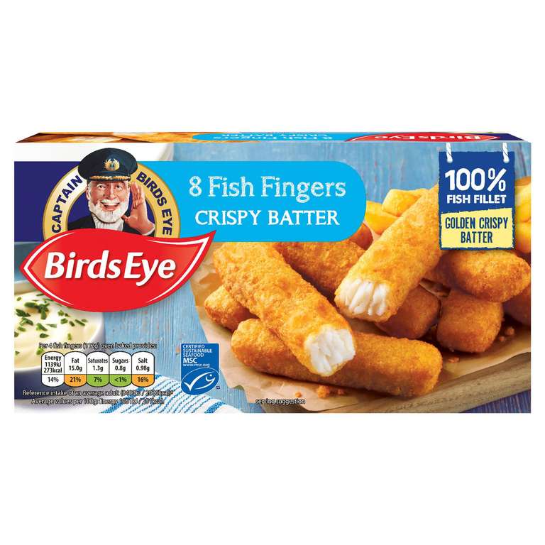 Bird's Eye Fish Fingers x 8 for 75p online from 25th June / Instore from 26th @ Iceland