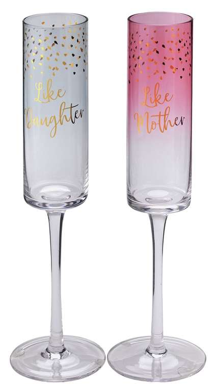 Like Mother Like Daughter Champagne Flutes, 90p @ Argos