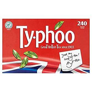Typhoo 240 Tea Bags 696G £2.50 @ Tesco didsbury