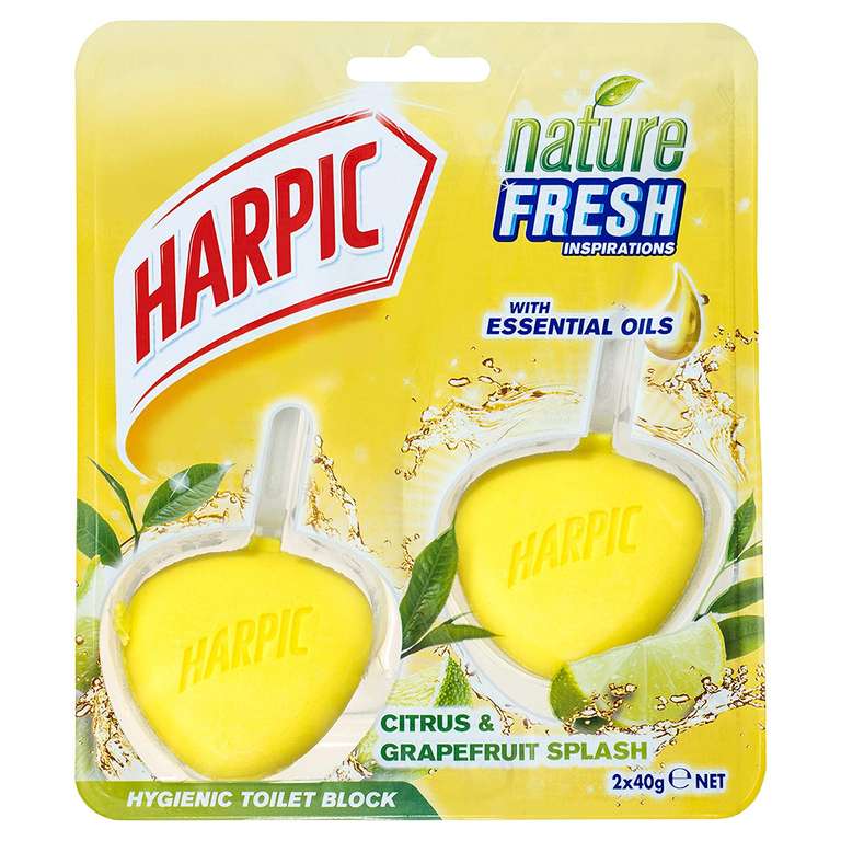 Harpic Hygienic Toilet Rim Block Twin pack - Citrus & Grapefruit, Pack of 6 now £2.40 add-on item at Amazon