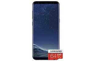 Samsung Galaxy S8 Sim-Free Smartphone - Midnight Black with free 64GB MicroSDXC EVO Plus Memory Card £309 @ Amazon Prime