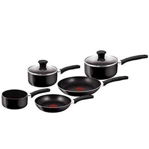 Tefal 5 Piece, Essential, Pots and Pans Set, Black, Aluminium, Non Stick £25.99 Delivered @ Amazon