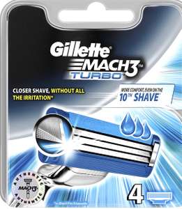 Gillette Mach3 Turbo Razor Blades Pack of 4 for £2.12 Amazon Pantry (+ £3.99 Delivery)