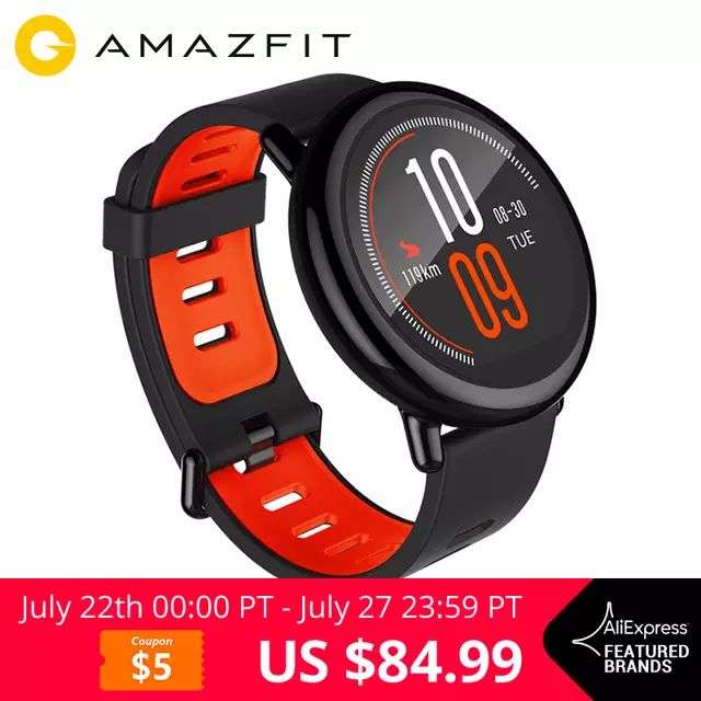 [English Version] Xiaomi Huami Watch AMAZFIT Pace Bluetooth £69.39 @ SHENZHEN OKQI TECHNOLOGY CO., LTD./Aliexpress
