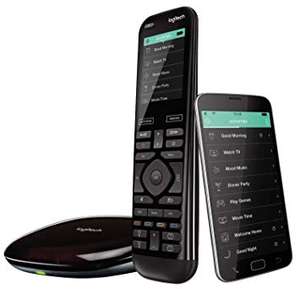 Logitech Harmony Elite Advanced TV and Home Entertainment Remote Control, Hub and App, Works with Alexa, Black £117 Amazon