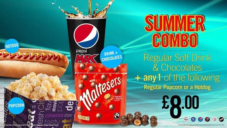 Popcorn/Hotdog, Soft Drink & Chocolates for £8 at Reel Cinema