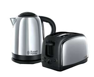 Russell Hobbs Lincoln Kettle and 2-Slice Toaster 21830 – Polished Stainless Steel Silver - £37.50 delivered @ Tooltime