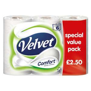 6 x Velvet Comfort Toilet rolls £2 @ Iceland