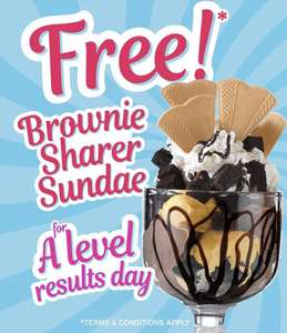 Free Sundae with A level result letter at Farmhouse Inns Thursday 15 August 2019 only