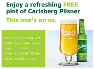 Free Pint of Carlsberg Danish Pilsner at Participating Marston's Venues