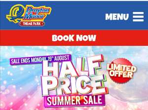 Drayton Manor Half Price Ticket Sale - £19.50