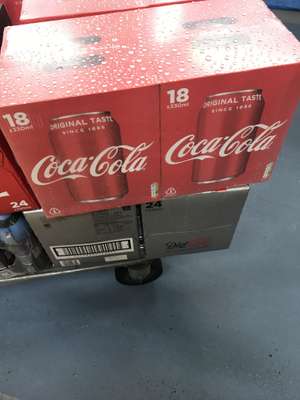 36 x 330 ml cans of Coca Cola instore at Bookers for £8.40