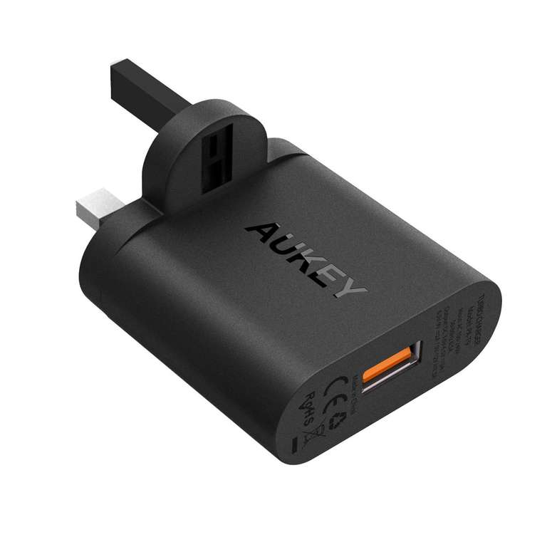 Aukey quick charge 3.0 18W fast charger - £5.99 (Prime) £10.48 (Non Prime) @ Sold by Fance and Fulfilled by Amazon.