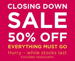 Closing Down SALE at Wyevale garden centre Syon Park – 50% off everything!