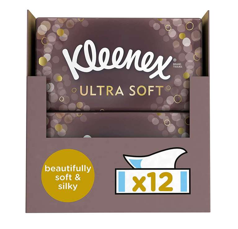 12 boxes of Kleenex Ultra Soft or Balsam or 15 boxes of Original Facial Tissues £12 Prime / £16.49 Non Prime @ Amazon