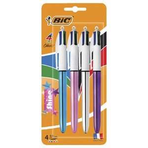 Bic 4 colours 4 pack 2 shine and 2 original £2 at Tesco instore