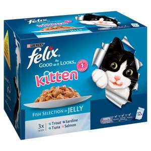 Felix - As good as it looks Kitten Fish Selection 48 x 100g - Buy 2 for £34.48 (96 Pouches) @ Pet Supermarket