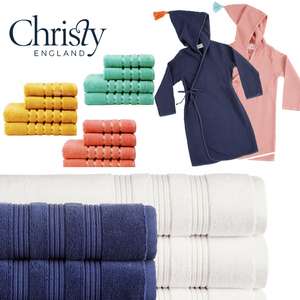 Upto 50% + Extra 20% Discount and Free Delivery on Selected Items using code - Items from £1.20 Delivered @ Christy Towels