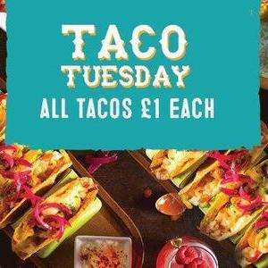 Taco Tuesday at Chiquito's - any taco is £1
