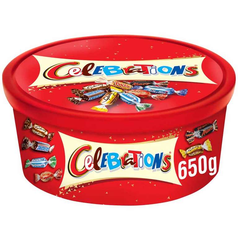 Celebrations Chocolate Tubs £3 instore or add £2 Click and Collect  @ Wilko