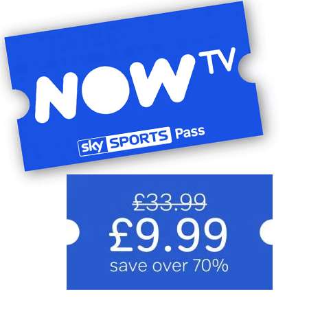 1 Month SkySports Pass from Now TV Direct. £9.99. New and Existing Customers