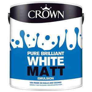 Crown Matt Emulsion 2.5L / White Silk  2.5L + More for £3 @ Morrisons