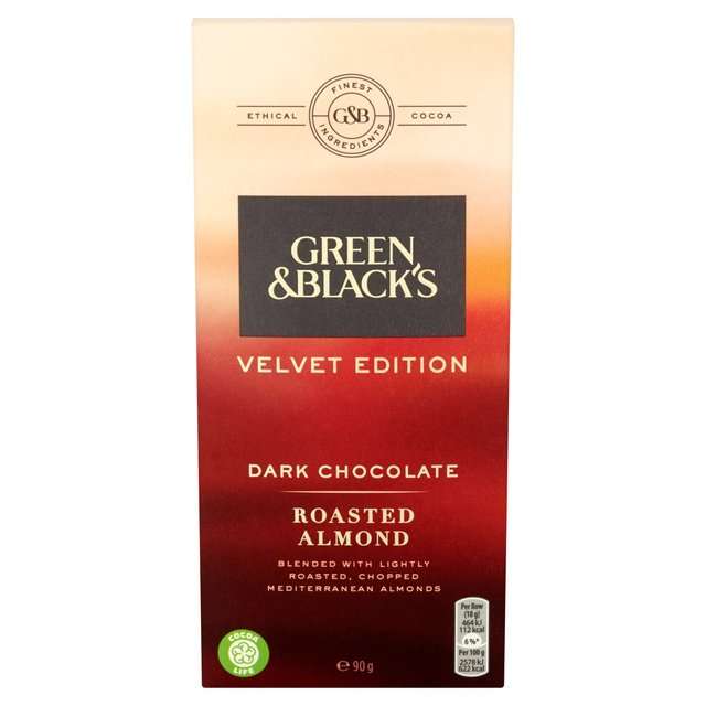Green & Blacks Salted Caramelised Almond Chocolate Bloc bags 120g 69p @ Heron Foods