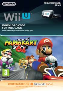 Mario Kart 64 Digital Download Code for Wii U £6.85 @ ShopTo