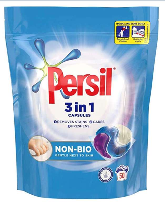 Persil 3-in-1 Non Bio Washing Capsules- 300 for £32 delivered from amazon pantry prime members