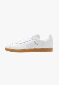 Adidas Gazelle White Leather Gum Sole - £41.99 (With Code) @ Zalando