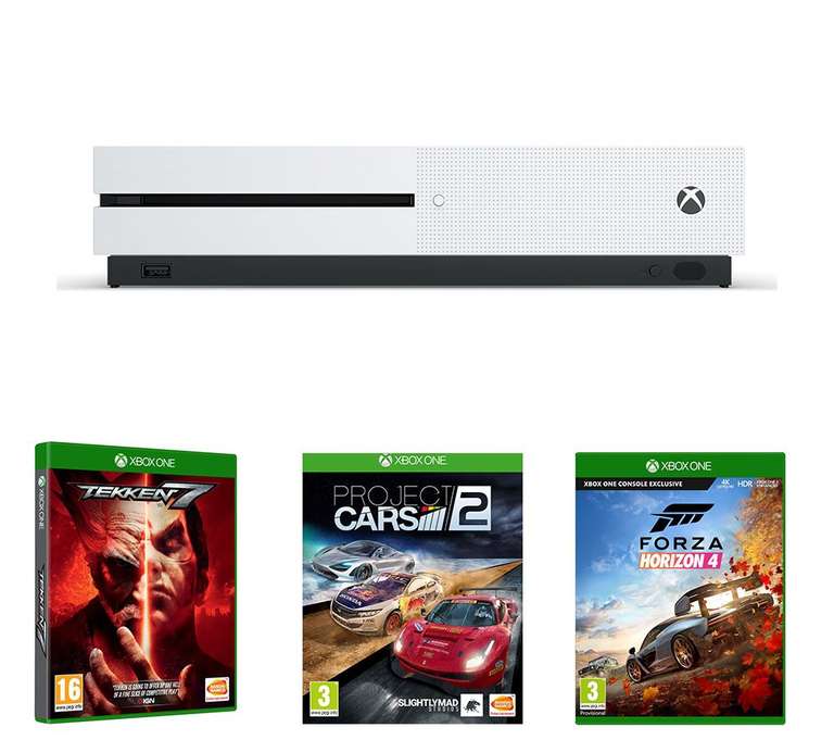 MICROSOFT Xbox One S 1TB, Forza Horizon 4, Tekken 7 & Project Cars 2 Bundle + 6 month Spotify Premium £249 @ Currys PC World