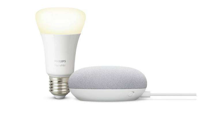 New Google "Nest" Mini with Philips Hue E27/B22 White Bulb, not the older Google "Home" mini- £54.99 @ Argos
