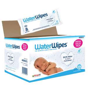 WaterWipes Baby Wipes Sensitive Newborn Skin, 720 Wipes 12 packs £20.49 Amazon