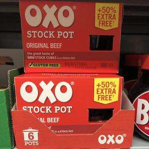 Oxo 6 stock Pots - original beef for only 77p Co-op food stores in store