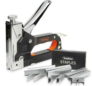 Vonhaus 3 In 1 Staple Nail Gun Hand Tool Upholstery Fabric Wood Cable Tacker Wiring + 2 Year Warranty - £7.99 delivered @ Vonhaus