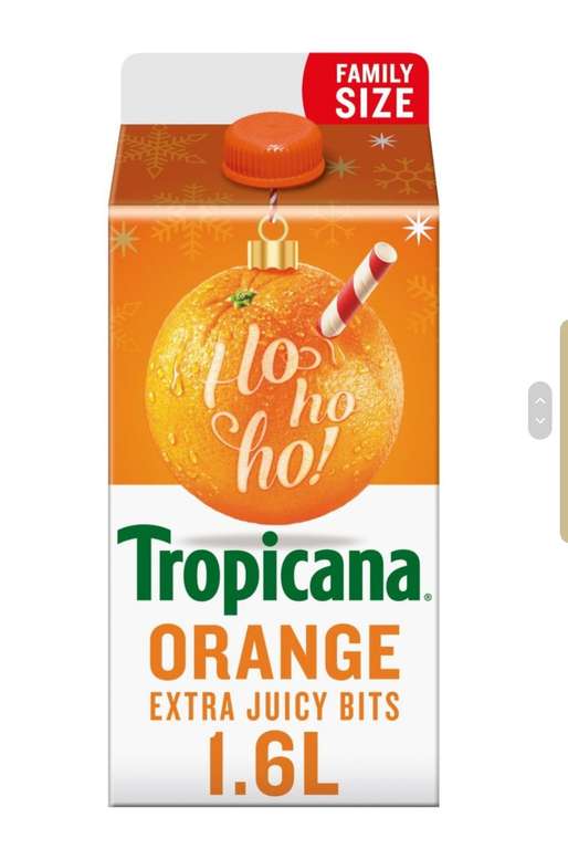 1.6l Family size - Tropicana Orange with extra bits or Orange and Mango juice @ Heron (West Midlands, Wednesbury)