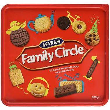 Family Circle 900g £2.39 / Doritos 5x180g £3.50 @ Costco