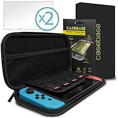 Nintendo Switch black Protective Carry Case & Screen Protector Pack By CaseBase £8.99 @ orzlystore ebay