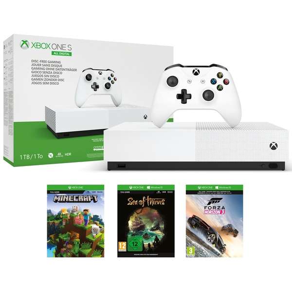 Xbox One S All-Digital £129 from Currys PC World with free Click & Collect - Choice of 2 Bundles