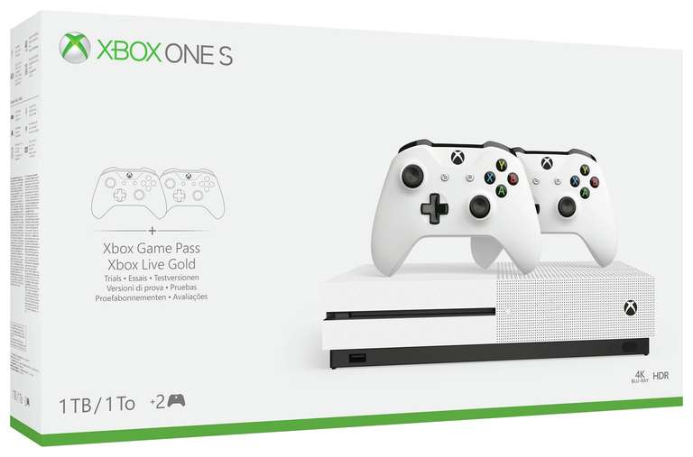 Xbox one s console with 2 controllers + xbox game pass and xbox live gold £159 @ Tesco