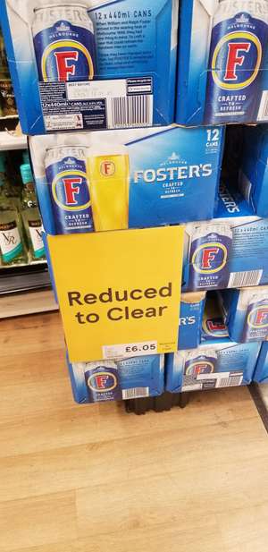 Foster's cans 12x440ml £6.05 instore @ Tesco Extra Cardiff western avenue