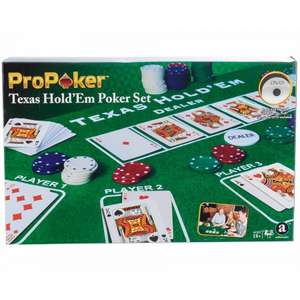 Texas Hold Em Poker Set with 200 playing chips for £3.24 @ Ryman (free click + collect)