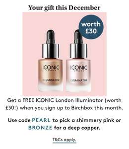 Free iconic London hilighter with Birchbox subscription £12.95 - New subscribers