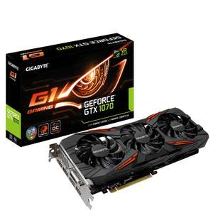 Gigabyte Geforce GTX 1070 G1 Graphic Card 8192 MB £289.95 @ Amazon