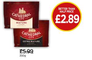 Cathedral city mature cheddar, 350g - £2.89 @ Budgens
