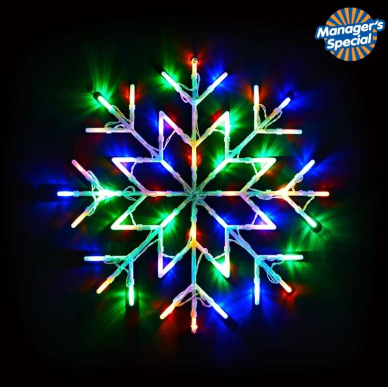 50 LED Snowflake Window Light - various colours £3.99 @ B&M (Blackburn)