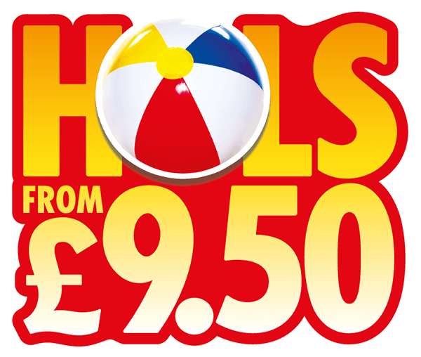 Sun Holidays (From: £9.50 pp x 4 + £2.80 = £40.5 + Service Charges + entertainment charges, if applicable)