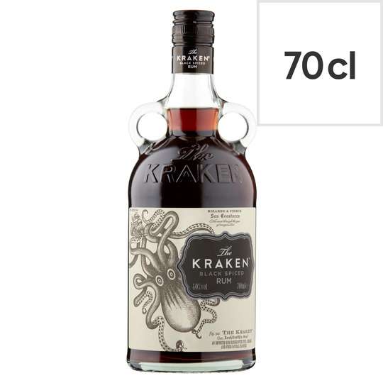 The Kraken Black Spiced Rum 70cl £20 @ Tesco