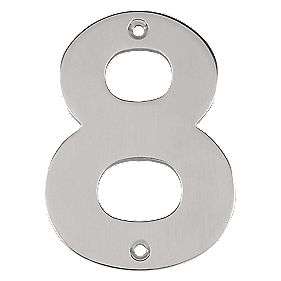Eurospec Numeral 8 Brushed Stainless Steel 100mm £1.99 at screwfix