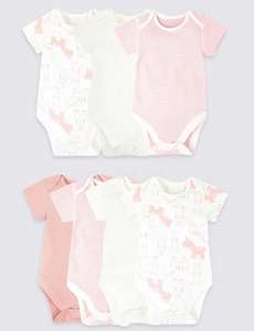 7 Pack Organic Pure Cotton Animal Bodysuits £5.50 @ Marks & Spencer (Click & Collect)